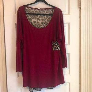 Pinkblush Maternity Mixed Media Tee